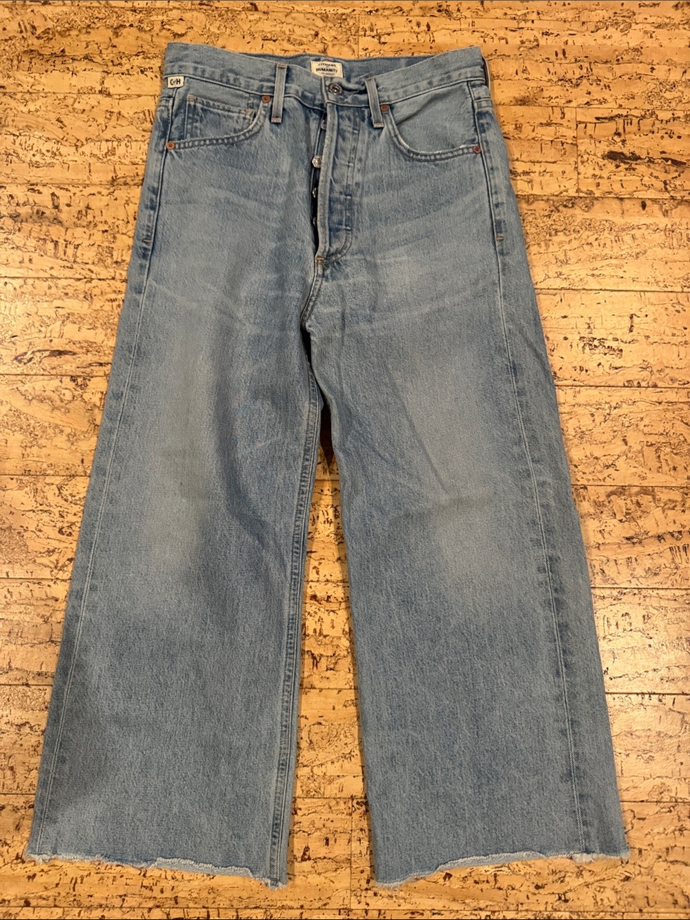 Citizens of Humanity Premium Vintage Light Blue Wide-Leg Jeans